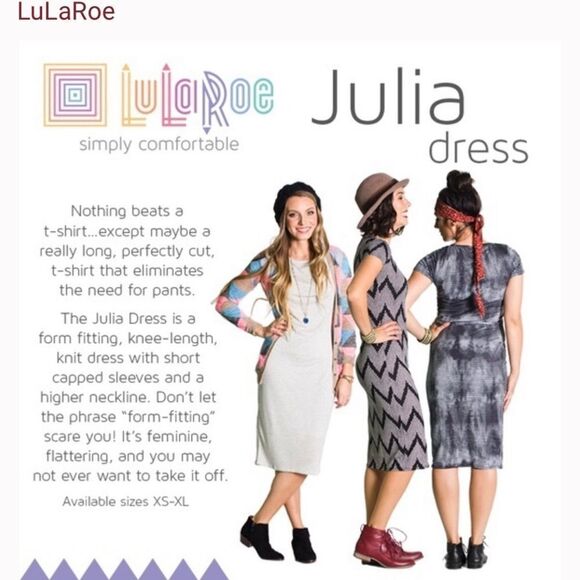 Lularoe Julia Dress sz M - Picture 7 of 7